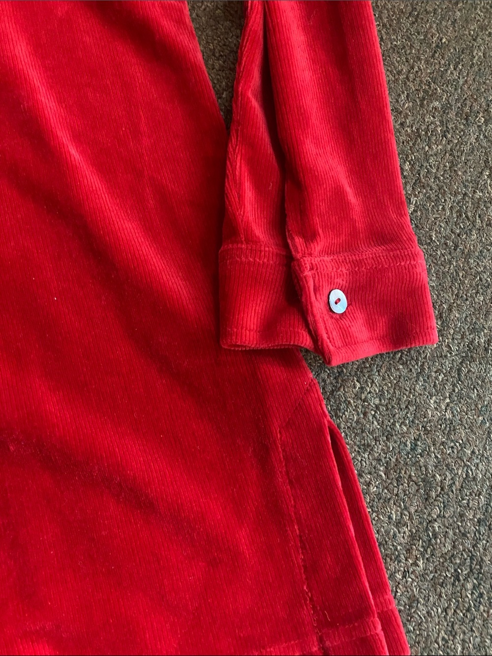 Charter Club Red Velour Button-Front Jacket - Picture 9 of 9